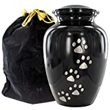 Black Large Pet Urn for Dogs Ashes – A Loving Resting Place for Your Special Dog or Cat – for Large Pets up to 122 Pounds