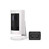Ring Stick Up Cam Elite, Power over Ethernet HD Security Camera with Two-Way Talk, Night Vision, Works with Alexa - White