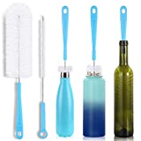 16" Bottle Brush Cleaner for Water Bottle - Long Handle Bottle Brush for Cleaning Thermos Hydro Flask Contigo S’Well Simple Modern Narrow Neck Sport Bottles Kombucha Beer Bottle and Jugs, Set of 2