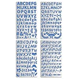 BENECREAT 4PCS 4x7 Inch Mixed Letter Number Metal Stencils for Wood carving, Drawings and Woodburning, Engraving and Scrapbooking Project