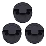 Raincol 3 Pack Rubber Violin Practice Mute, Round Tourte Style Mute for Violin, Ultra Practice Silencer, Black
