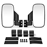 UTV Mirrors, KEMIMOTO UTV Side Mirrors Fits 1.6-2 IN Roll Cage Compatible with Pioneer Polaris RZR 900 1000 Can Am Kawasaki Mule Rhino YXZ Zforce Shatter Proof Tempered Glass