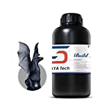 Siraya Tech Build 3D Printer Resin High Resolution Non-Brittle Tappable Engineering Resin 405nm UV-Curing Standard Photopolymer Rapid Resin for LCD DLP 3D Printing (Smoky Black, 1kg)