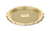 Alcas 014008010 Medoro Mini Round Tray Golden, Plastic