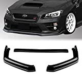 Q1-Tech Front Bumper Lip fit for compatible with 2015-2020 Subaru WRX STI Sedan, Front Bumper Lip Spoiler Air Chin Body Kit Splitter Painted Glossy Black, 2016 2017 2018 2019 (CS-Style)