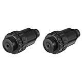 uxcell 3/8BSPT Male Thread Oil Plug Connector Air Compressor Spare Fittings Black 2 Pcs
