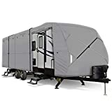 Leader Accessories Windproof Upgraded Extra Thick 4 Layers 30'-33' Travel Trailer RV Cover Camper Cover with Adhesive Repair Patches