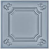 Art3d Drop Ceiling Tiles 24x24 in Grey (12-Pack, 48 Sq.ft), Wainscoting Panels Glue Up 2x2