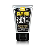 Pacific Shaving Company Bamboo Pre-Shave Scrub - With Bamboo, Aloe & Willow Bark, Exfoliates, Soothes & Moisturizes Skin, Helps Control Blemishes, Fragrance-Free, All Skin Types, Made in USA, 3.0 oz