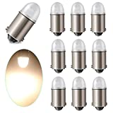 Keiurot 1893 Led Bulb 1895 1815 1816 53 57 Bulb BA9S Led Bulb for Indicator Lights Car Dome Map Trunk License Plate Courtesy Step Light Warm White DC/AC 12V, 10-Pack