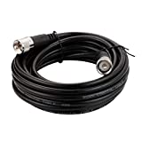 CB Coax Cable, CB Antenna Cable, 20ft RG8x Coaxial Cable RFAdapter UHF Male to Male Low Loss, 50 Ohm for HAM Radio, Antenna Analyzer, Dummy Load, SWR Meter