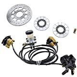 MOFANS 150CC Go Kart Disc Brake Master Cylinder Kit Complete Brake Assembly Universal Fit for Compatible with 150cc Hammerhead and Trailmaster Karts Go Karts ATV