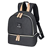 Breast Pump Bag Backpack - Cooler and Moistureproof Bag Double Layer for Mother Baby Bottle Breast Milk Pump Outdoor Working Backpack (Black)