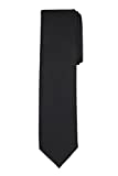 Jacob Alexander Men's Slim Width 2.75" Solid Color Tie - Black
