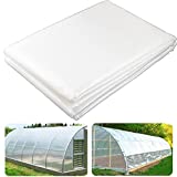 Yowlieu 12' x 25' Clear Greenhouse Plastic Sheeting, 6 Mil UV Resistant Polyethylene Greenhouse Film Hoop Green House Plastic Cover for Farms, Agriculture, Garden