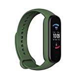 Amazfit Band 5 Activity Fitness Tracker with Alexa Built-in, 15-Day Battery Life, Blood Oxygen, Heart Rate, Sleep & Stress Monitoring, 5 ATM Water Resistant, Fitness Watch for Men Women Kids, Olive