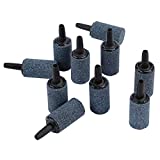 Pawfly Aquarium 1 Inch Air Stone Cylinder Grey Bubble Diffuser Release Tool for Nano Air Pumps Small Buckets and Fish Tanks, 10 Pack