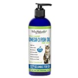 Wild Caught Fish Oil for Cats - Omega 3-6-9, GMO Free - Reduces Shedding, Supports Skin, Coat, Joints, Heart, Brain, Immune System - Highest EPA & DHA Potency - Only Ingredient is Fish - 16 oz