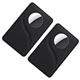 2PCS Card Case for Apple AirTag Wallet Card Case Cover AirTag Holder Credit Card Size Case for AirTag for Purse, Handbag, Clutch,Slim Anti-Lost Wallet Card Tracker (Black)