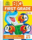 School Zone - Big First Grade Workbook - 320 Spiral Pages, Ages 6 to 7, 1st Grade, Reading, Parts of Speech, Basic Math, Word Problems, Time, Money, Fractions, and More (Big Spiral Bound Workbooks)