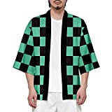 Rickem Adult Kimetsu no Yaiba Costume Tanjirou Cosplay Robes Kimono Top Jacket