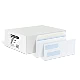 Quality Park #8 Double Window Security Envelopes for QuickBooks Checks, Redi-Strip Self Seal Closure, 3 5/8 x 8 11/16, 24 lb White, 500/Box (QUA50766)