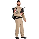 Party City Ghostbusters Halloween Costume with Proton Pack for Adults, Standard Size, with Jumpsuit and Backpack