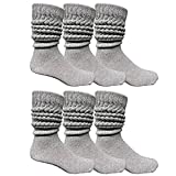 Yacht & Smith Men's Cotton Extra Heavy Slouch Socks, Thick Boot Sock for mens