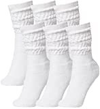 BRUBAKER Womens Or Mens Fitness Workout Slouch Gym Socks White 6 Pack EU39-42 / US6.5-10