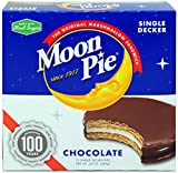 MoonPie Single Decker Chocolate Marshmallow Sandwich -(96Count Total) | Chocolate Covered Graham Cracker & Marshmallow Pie, 2 Ounce (Pack of 8)