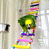 Bird Parrot Toys Ladders Swing Chewing Toys Hanging Pet Bird Cage Accessories Hammock Swing Toy for Small Parakeets Cockatiels, Lovebirds, Conures, Macaws, Lovebirds, Finches (12 Ladders)