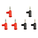 Longdex Banana Plug 6PCS Solderless Stackable Test Lead Connector 4mm Banana Plug Red Black 建议更改