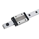 Iverntech MGN12 400mm Linear Rail Guide with MGN12H Stainless Steel Black Carriage Block for Ender 3, Corexy, Tronxy, Delta Kossel 3D Printers Upgrades and CNC Machine