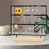 Suneed Earring Holder Organizer Jewelry Display Stands Earring Organizer Stand Jewelry Holder Organizer, Earring & Necklace Jewelry Towel Organizer Display Tree (Black-3Layer)