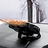 Car Heater, 2 in1 Fast Car Heater Defroster, Portable 12V 150W Fast Auto Car Heater Cooling Fan Defrost Windscreen Window Demister, Black