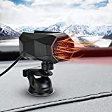 Car Heater Defroster, 1Windshield Defogger Defroster That Plug Into Cigarette Lighter,3 in 1 Auto Heater/Cooling Fan Car Windscreen Demister Heater with Purification for Winter(12V 15A Vehicle)