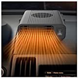 Car Heater Portable Car Fan with Air Purification 12V 150W with Heating and Cooling 2 in 1 Modes for Fast Heating Defrost Defogger and Automobile Windscreen Fan in Cigarette Lighter