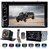 Double 2 Din Car Stereo 6.2” Touchscreen with Rear View Parking Camera for Ford F150 F250 F350 F450 F550 2004-2016 Support Bluetooth Mirror Link Steering Wheel Control DVD CD Player USB TF Card