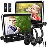 NAVISKAUTO 10.1" Dual Car DVD Players with HDMI Input 2 Headphones Mounting Bracket Support 1080P MP4 Video Region Free(2 x Headrest DVD Players)