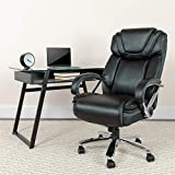 Flash Furniture HERCULES Series Big & Tall 500 lb. Rated Black LeatherSoft Executive Swivel Ergonomic Office Chair with Extra Wide Seat