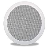 Polk Audio RC6s In-Ceiling 6.5" Stereo Speaker | Dual Channel from a Single Location | Perfect for Damp and Humid Indoor/Outdoor Placement - Bath, Kitchen, Covered Porches (White, Paintable Grille)