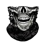 Skull Face Sun Mask Half,Bandanas,Neck Gaiter, Headwear, Headband for Fishing, Hunting,Yard Work