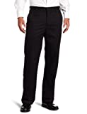 IZOD Men's American Chino Flat Front Straight Fit Pant, Black, 34W x 30L