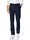 IZOD Men's Saltwater Stretch Flat Front Straight Fit Chino, Cadet Navy, 36W x 32L