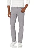 IZOD Men's Saltwater 5-Pocket Straight Fit Chino Pant, Cinder Block, 34W X 32L