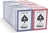 Regal Games - Bulk Playing Cards 24 Pack - Poker Size, Standard Index - for Blackjack, Euchre, Canasta Card Game- 12 red Decks, 12 Blue Decks