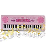 Electric Keyboard Piano for Kids-Portable 49 Key Electronic Musical Karaoke Keyboard, Learning Keyboard for Children w/Drum Pad, Recording, Microphone, Built-in Speaker-Pyle PKBRD4911PK (Pink)