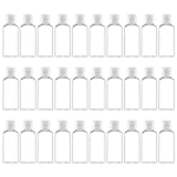 TUPARKA 30 Pack Clear Plastic Empty Travel Bottles with Flip Cap, Portable Refillable Containers Liquid Hand Sanitizer Containers Toiletry Containers Cosmetic Bottles