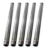 Supply Giant 1-1/4 Inch Galvanized Pipe, One And Quarter Inch Malleable Steel Pipes Fitting Build DIY Vintage Furniture, 1-1/4" x 18" (Pack Of 5)