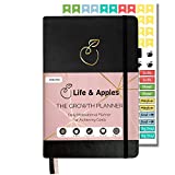 The Growth Planner - Daily Planner for Productivity, Focus and Gratitude - Goal Planner with Hourly Schedule and Monthly Calendar - Get Organized and Achieve Your Goals - Undated 90 Day Planner (Black)